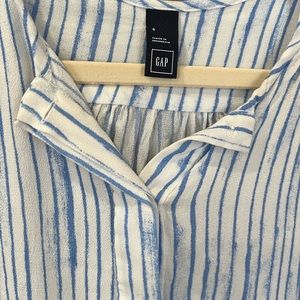 White with blue stripes. Gap. Size small